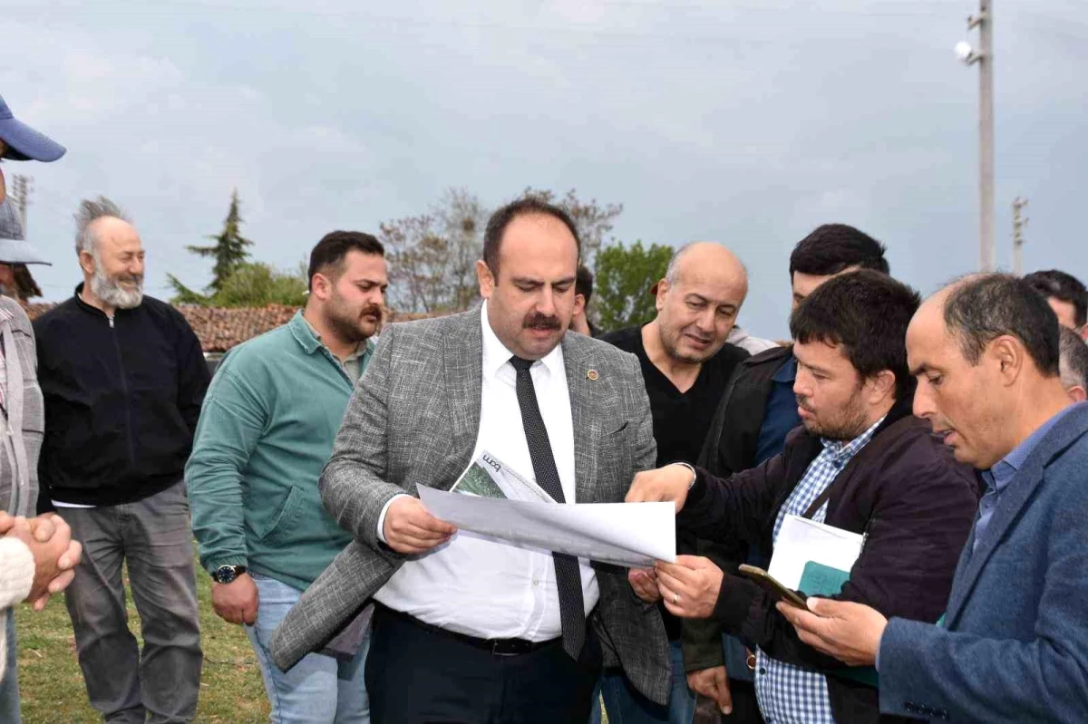 İnönü Belediye Başkanı Serhat Hamamcı, Esnemez Mahallesi'nde yeni proje için incelemelerde bulundu