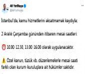 İstanbul Valisi Yerlikaya'dan sokağa çıkma kısıtlamasına gösterilen hassasiyet için teşekkür