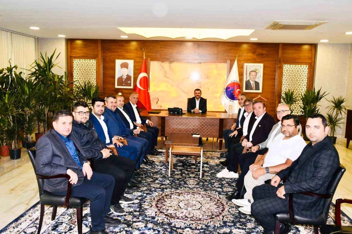 MÜSİAD Karabük Şube Başkanı Cengiz Ünal ve Yönetimi Karabük Belediye Başkanı Özkan Çetinkaya'yı Ziyaret Etti