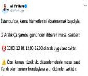 İstanbul Valisi Yerlikaya'dan sokağa çıkma kısıtlamasına gösterilen hassasiyet için teşekkür